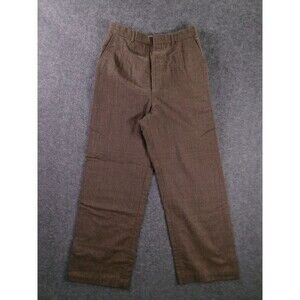 Vintage LL Bean Pants Women 8 Brown Dress Slacks Wool Blend Mid Rise Classic 80s